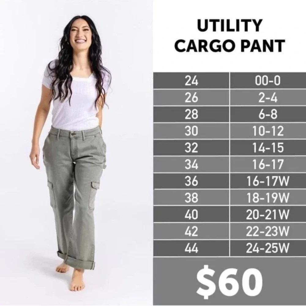 LuLaRoe Women's Utility Cargo Pants Size 32‎ 14-15 Khaki Soft Stretchy Twill
